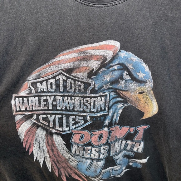vintage y2k Harley-Davidson Hanes Beefy Gray Short Sleeve Graphic Tee - Picture 4 of 8